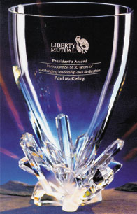Crystal Awards, Trophies, Custom Glass Engraving